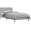vidaXL Bettgestell mit Kopfteil Grau Sonoma 80 x 200 cm Holzwerkstoff