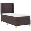 vidaXL Boxspringbett mit Matratze Dunkelgrau 90x190 cm Dunkelbraun