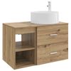 vidaXL Badezimmerm&ouml;bel-Set 2 Stk. Artisan-Eiche Holzwerkstoff