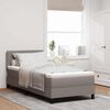 vidaXL Boxspringbett mit Matratze mit LED Taupe 90 x 190 cm Stoff