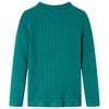 Kinder-Langarmshirt Rippstrick Dunkelgr&uuml;n 92