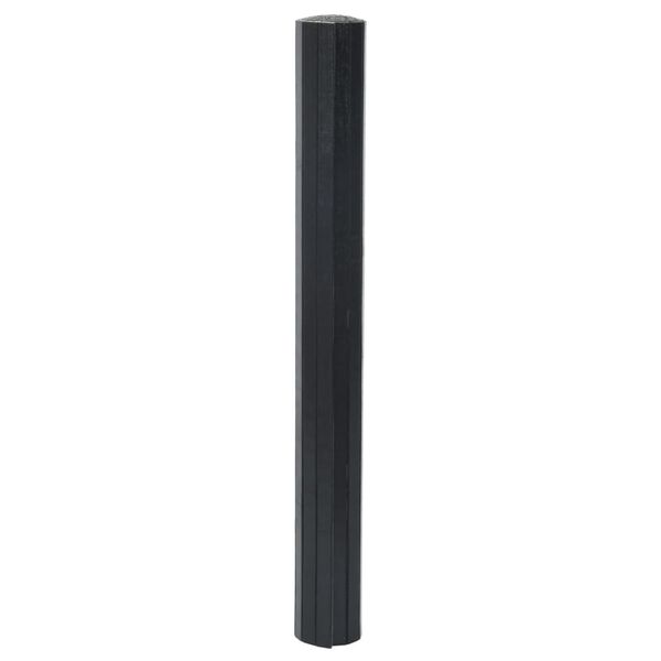 vidaXL Teppich Rechteckig Schwarz 70x500 cm Bambus