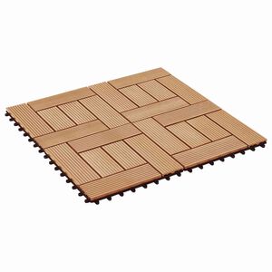 vidaXL Terrassenfliese 22 pcs Teak 30 x 30 cm WPC