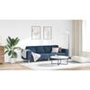 vidaXL Wohnzimmer Couch Blau 250 x 77 x 76 cm Polyester