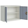 vidaXL Aktenschrank Hellgrau und Dunkelgrau 90x40x70 cm Stahl