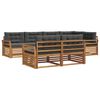 vidaXL Outdoor-Sofagarnitur 7 stk. Natur und Anthrazit