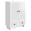 vidaXL Sideboard Hochglanz Wei&szlig; 66 x 34,5 x 95 cm Holzwerkstoff