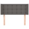 vidaXL Kopfteil mit Ohren Grau 83x16x78/88 cm Kunstleder