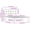 vidaXL Bettgestell mit gepolstertem Kopfteil Hellgrau 120 x 200 cm