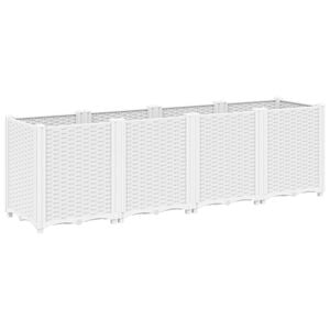 vidaXL Pflanzk&uuml;bel Wei&szlig; 160x40x53 cm PP
