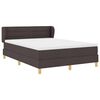 vidaXL Boxspringbett mit Matratze Dunkelbraun 140 x 200 cm Stoff