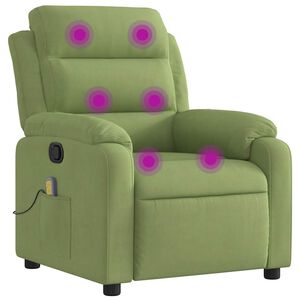 vidaXL Massagesessel Hellgr&uuml;n Samt