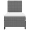 vidaXL Boxspringbett Hellgrau und Weiß 203 x 100 x 128 cm Cordstoff