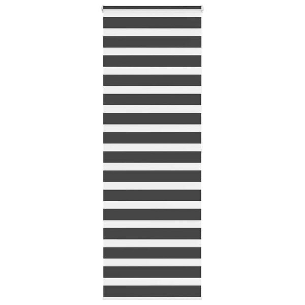 vidaXL Doppelrollo Schwarz 85x200 cm Stoffbreite 80,9 cm Polyester