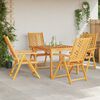 vidaXL Recliner 4 pcs Braun 57 x 71 x 90cm Holz