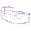vidaXL Ottoman-Bett mit Matratze Creme 90x200 cm Stoff
