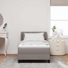 vidaXL Boxspringbett mit Matratze mit Kopfteil Taupe 80 x 200 cm Stoff