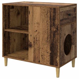 vidaXL Katzenhaus Altholz 72 x 42,5 x 70 cm Holzwerkstoff