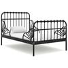 vidaXL Ausziehbett Schwarz Metall 80x130/200 cm