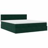vidaXL Ottoman-Bett mit Matratze & LEDs Dunkelgr&uuml;n 160x200 cm Samt