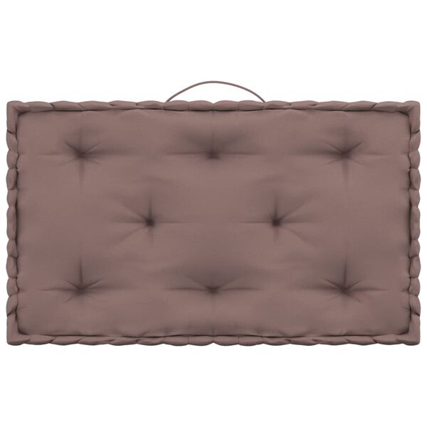 vidaXL Palettenkissen 3-tlg. Taupe Baumwolle