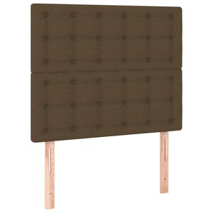 vidaXL Kopfteil Dunkelbraun 80x5x118/128 cm Stoff