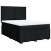 vidaXL Boxspringbett mit Matratze Schwarz 140x190 cm Stoff