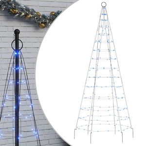 vidaXL LED-Weihnachtsbaum 200 LEDs Blau 180 cm