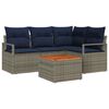 vidaXL Gartensofa-set 5 stk. Grau Poly-Rattan