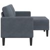 vidaXL 2-Sitzer-Sofa mit Chaiselongue L-Form Dunkelgrau 125 cm Samt