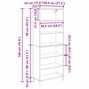 vidaXL Highboard Artisan-Eiche 69,5 x 34 x 180 cm Holzwerkstoff
