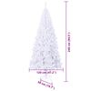 vidaXL K&uuml;nstlicher Weihnachtsbaum Wei&szlig; 240 cm PVC und Stahl