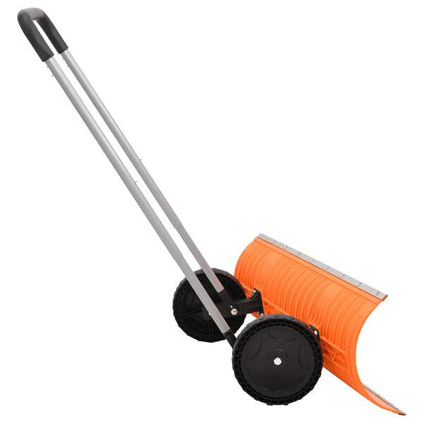 vidaXL Schneeschieber mit Teleskopgriff Orange 96 cm Stahl