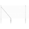 vidaXL Zaunpfosten Silber 50 x 1,4 m (16 x 16 mm Gewebe) Stahl