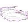 vidaXL Boxspringbett mit Matratze Dunkelblau 160x220 cm Samt