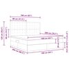 vidaXL Bett mit Stauraum und LED Hellgrau 160 x 200 cm Polyester
