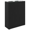 vidaXL Hoher Pflanzk&uuml;bel Schwarz 55 x 22 x 70 cm Poly-Rattan