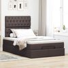 vidaXL Ottoman-Bett mit Matratze Dunkelbraun 120x190 cm Stoff