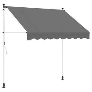 vidaXL Manuell einziehbare Markise Hellgrau 150 cm