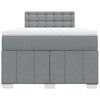 vidaXL Boxspringbett mit Matratze Hellgrau 120x190 cm Stoff