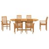 vidaXL Garten Essgruppe 7 pcs Braun 200 x 100 x 75 cm Massivholz Teak