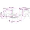 vidaXL Sofa Set mit Kissen Uni 4 pcs Taupe Massivholz Akazie