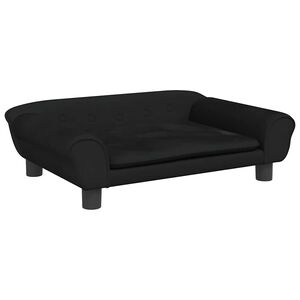vidaXL Hundebett Schwarz 70x48x22 cm Samt