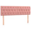 vidaXL Boxspringbett mit Matratze Rosa 140x190 cm Samt