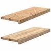 vidaXL Fensterb&auml;nke 2 Stk. Unbehandelt 70x30x2 cm Massivholz Eiche