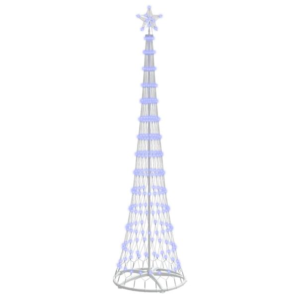 vidaXL LED-Weihnachtsbaum mit 290 LEDs Blau 70 x 70 x 250 cm Metall