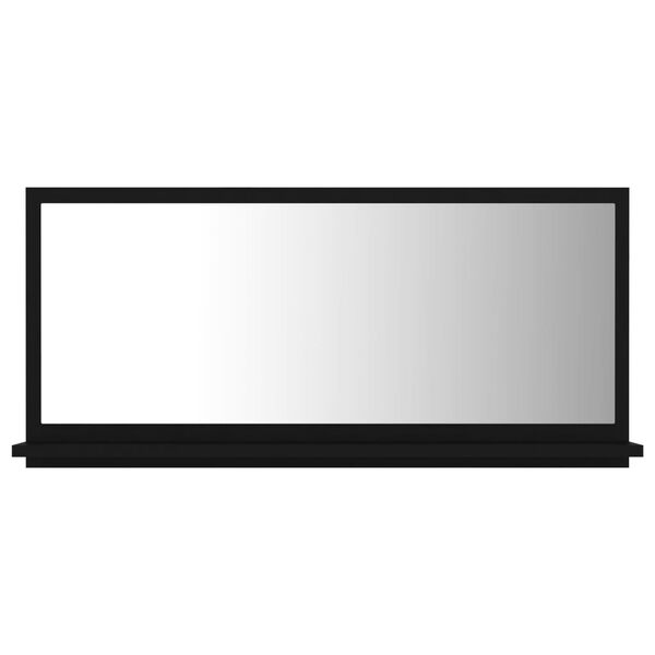 vidaXL Badspiegel Schwarz 80x10,5x37 cm Holzwerkstoff