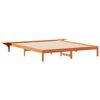 vidaXL Bettgestell mit Nachttischen Wachsbraun 200 x 220 cm