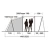 Outwell Tunnelzelt Ashwood 5 f&uuml;r 5-Personen 3 Kabinen Dunkelgr&uuml;n