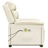 vidaXL Massagesessel mit Aufstehhilfe Creme Samt